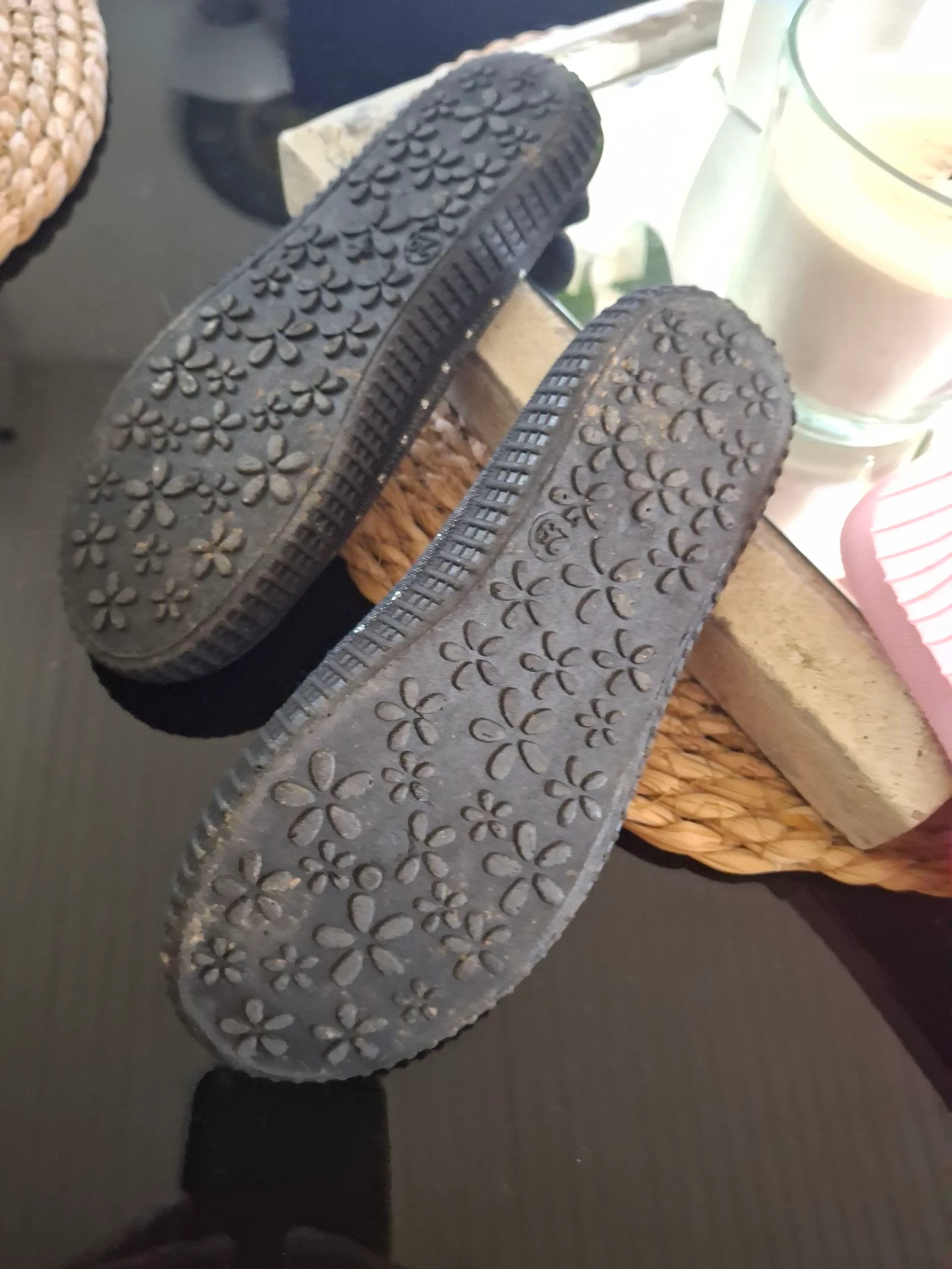 Lote de Sapatos de Verão Sandálias Rosas e Bailarinas em Tela – photo 7